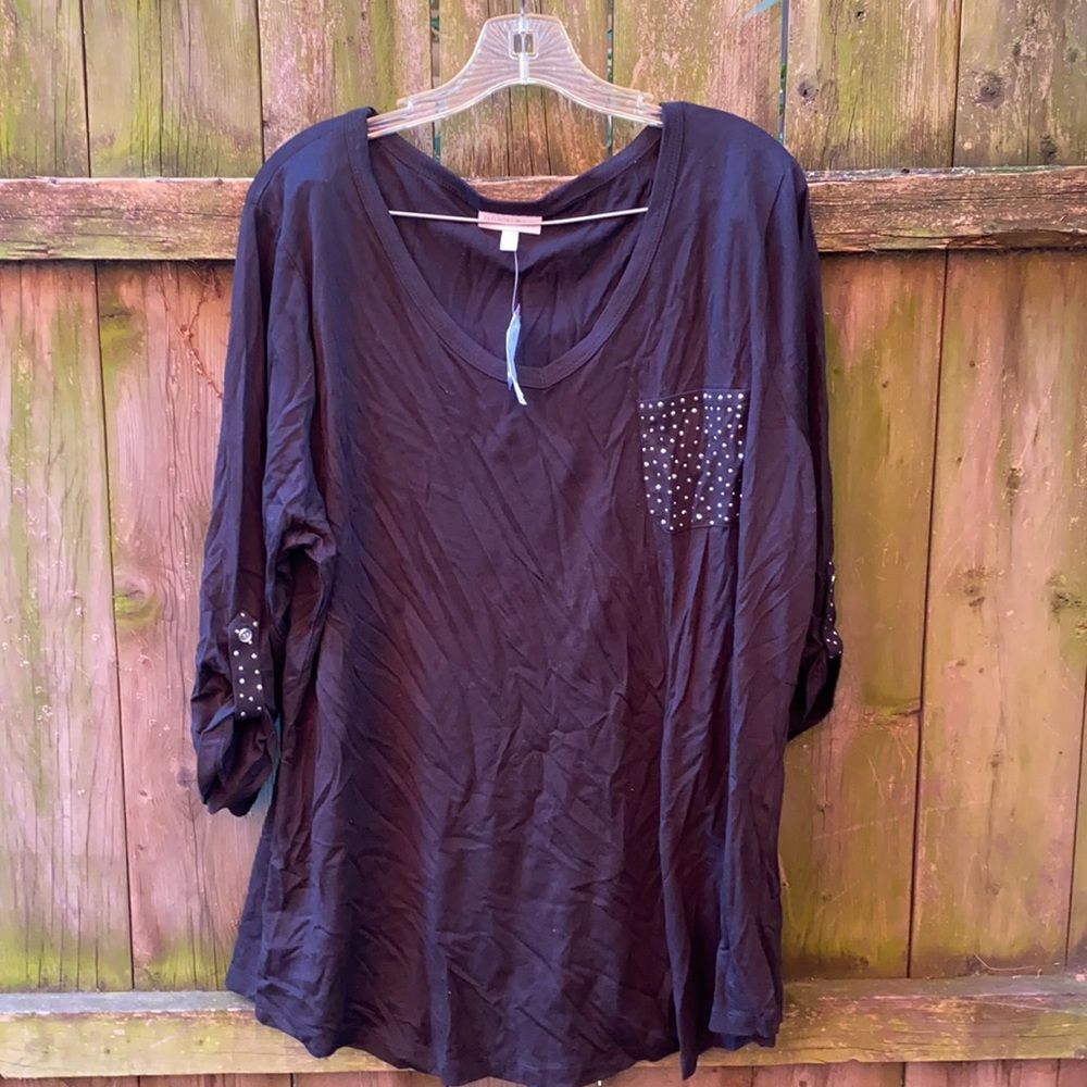 Fashion Bud bedazzled tee sz. 1X NWT